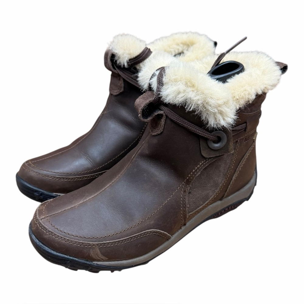 Merrell women size 7 Bitter Chocolate Fur-Lined Boots